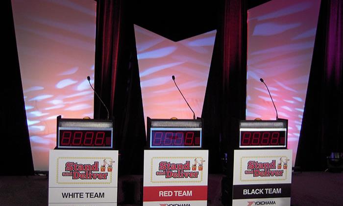 Know It All GameShow on stage-California_banner