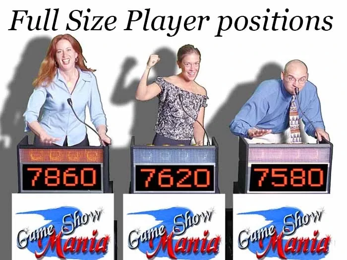 Full size game show player position rental